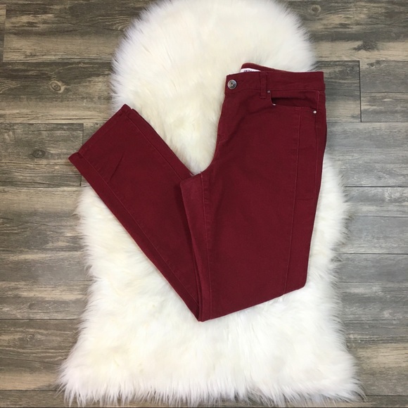 Dkny Denim - DKNY maroon  soho skinny jeans